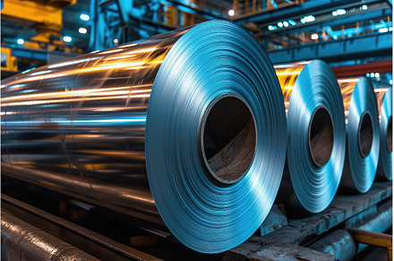 Galvanized Steel Coils in Industrial, an Industrial Photo by Lermont51