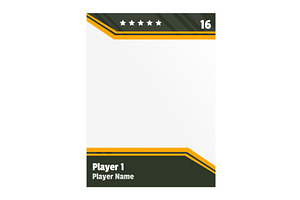 Game sports card template, a Person Illustration by Things for designers