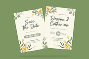 Linely Floral Wedding Invitation, an Invitation Template by iDoodle Studio (Thumbnail 4 of 4)