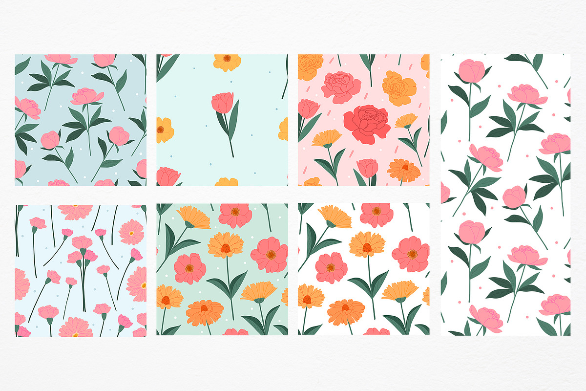 Floral seamless pattern, a Pattern Graphic by hanifa_design (Photo 3 of 8)