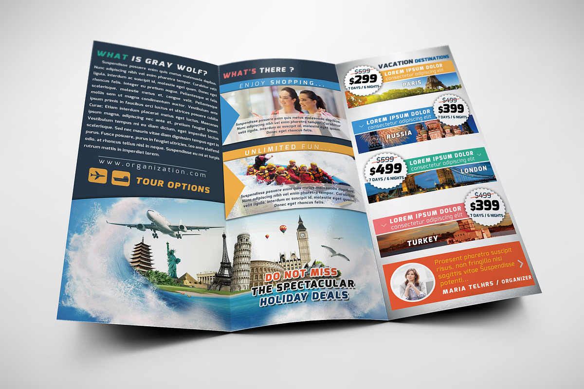 Travel & Tour Trifold Brochure and F, a Brochure Template by fatihakdemir (Photo 4 of 5)