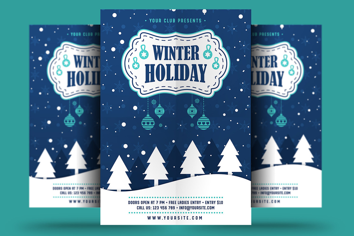 Winter Holiday Flyer, a Card Template by Rafoz (Photo 1 of 3)