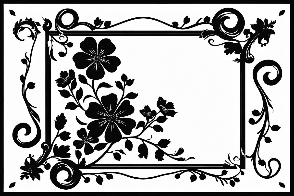 Decorative Frame Silhouette, an Illustration by musafir_fashion (Photo 6 of 9)