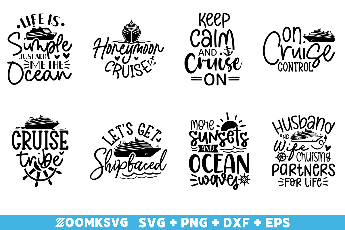 Cruise SVG Bundle 40 Designs, an Illustration by ZoomkSVG (Photo 6 of 7)