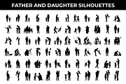 Silhouette of Father and Daughter, an Object Graphic by nandinigraphics (Thumbnail 1 of 3)