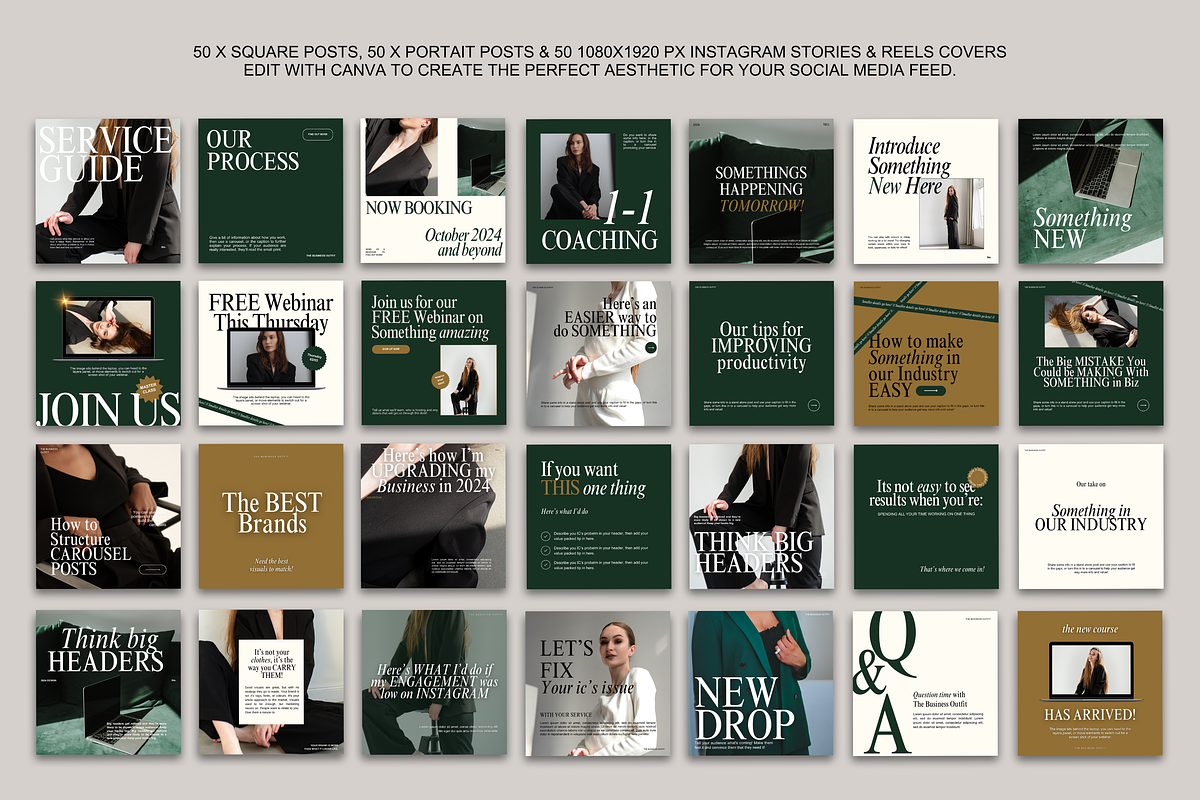 Canva Instagram Posts & Stories Luxe, a Social Media Template by thebusinessoutfit (Photo 4 of 23)