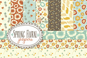 Spring Floral Patterns - Vector, a Pattern Graphic by The Pen and Brush (Thumbnail 1 of 5)