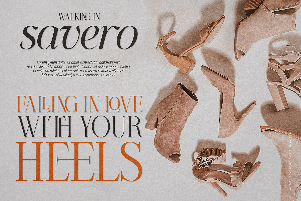 Modelista | Ligature Serif Family, a Serif Font by Krismagraph (Photo 3 of 20)