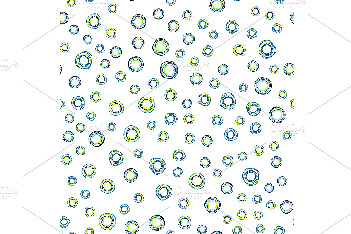 Vibrant Abstract Doodle Circles, an Illustration by BeOGraphic