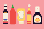 Assorted Condiments, a Food Illustration by Ryder Doty (Thumbnail 1 of 3)