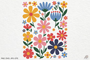 Boho Retro Flower Sublimation Bundle, an Illustration by Actual Pixel (Thumbnail 2 of 13)