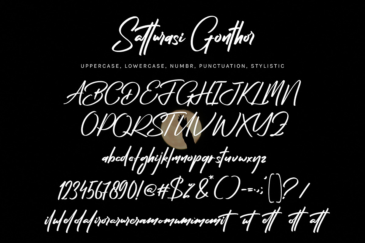 Satturasi Gonthor, a Script Font by pineungtype (Photo 7 of 7)