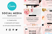 CANVA Social Media Templates, a Social Media Template by Bluchic (Thumbnail 1 of 6)