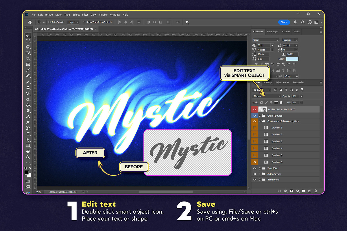 Mystic Blur Text Effects, a Layer Style Add-On by Andrew Skoch Design (Photo 2 of 11)