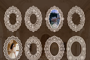 Vintage Lace Frames, Doilies & Bows, an Object Graphic by OliaMuseDesign (Thumbnail 3 of 10)