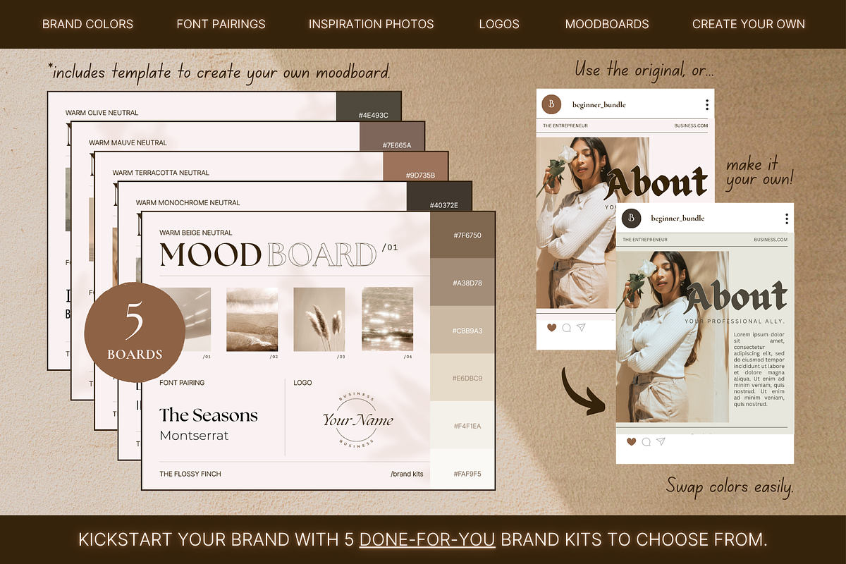 Ecru White Social Media Branding Kit preview 8