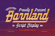 Borndland - Script Display, a Script Font by Letterhend Studio (Thumbnail 1 of 9)