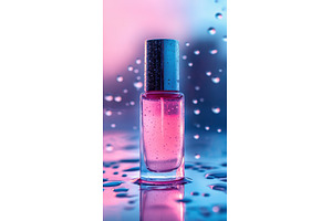 Colorful perfume with droplets, a Beauty & Fashion Photo by Beautiful things
