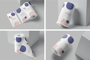 Kitchen Tissue Paper Roll Mockups, a Household Mockup by megostudi0