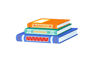 Book stack pile vector icon isolated, an Object Illustration by vectorpointstudio