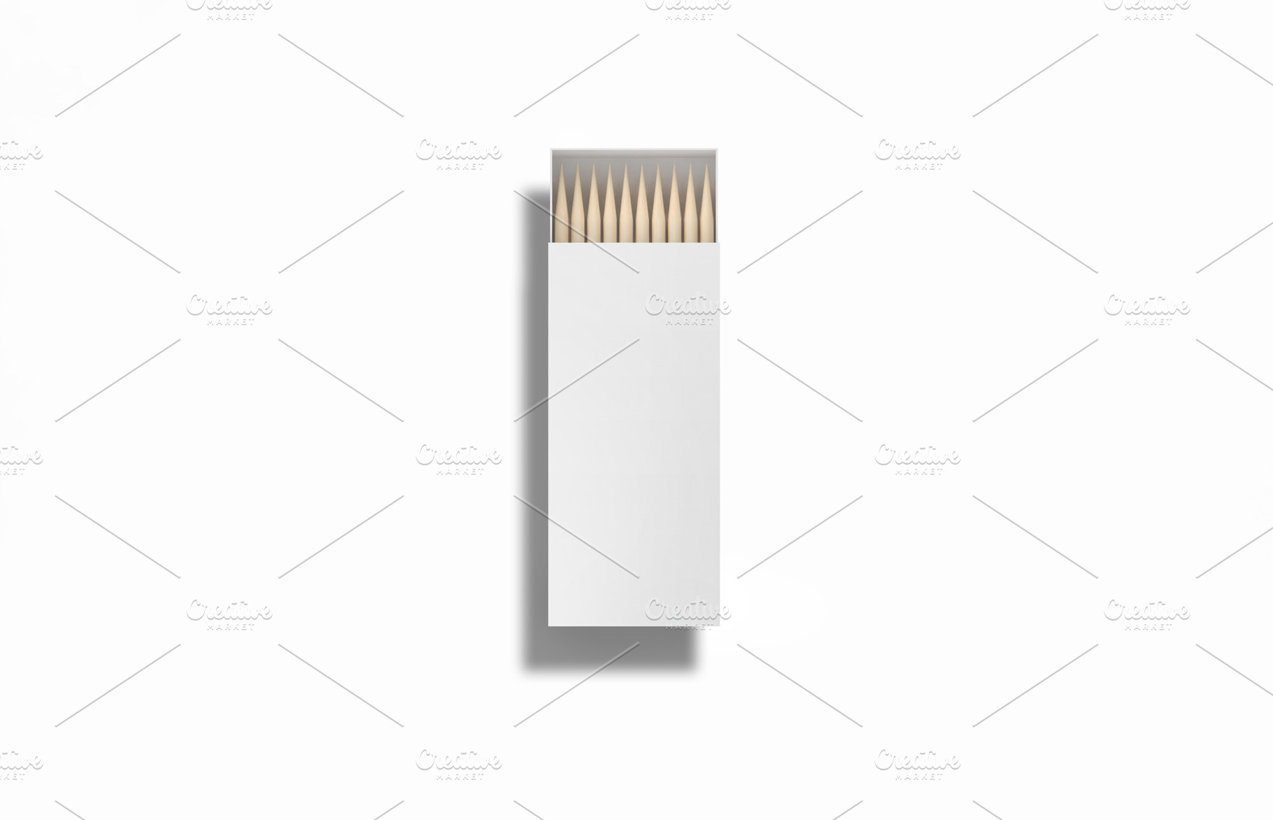 white open toothpick box top view, a Photo by UN-BRANDED