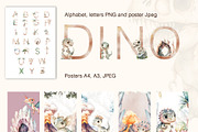 Watercolor dino. Patterns, Clip Art, an Animal Illustration by Pattern + watercolor (Thumbnail 12 of 15)