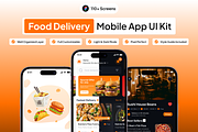 Food Delivery Mobile App UI Kit, an UI Kit Template by Moni Studio (Thumbnail 1 of 5)