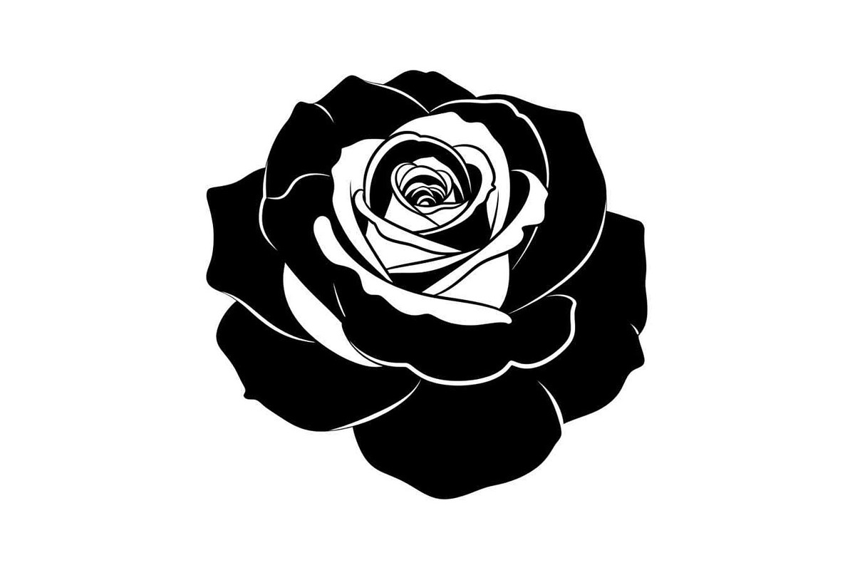 50 Black Rose Silhouette Vector Bund, an Illustration by Gaye Art (Photo 12 of 51)