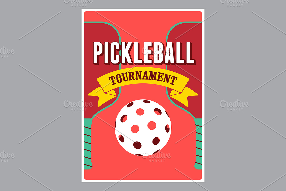 Pickleball retro vector poster set., a Sport Illustration by PoPaShop (Photo 6 of 10)