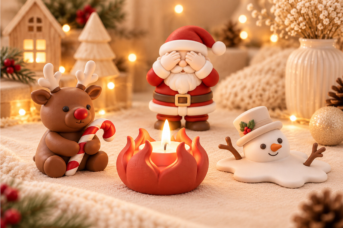 Santa Reindeer Snowman Decor STL, an Object 3D Model by Layerology (Photo 4 of 4)