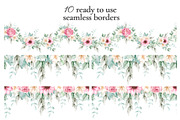 Watercolor Floral Clipart, a Decorative Illustration by Eves_Aquadreams (Thumbnail 6 of 18)