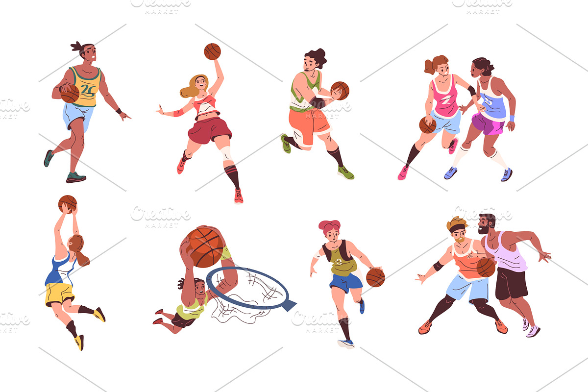 Basketball players. Athletes sport, a Sport Illustration by Stock-Smart-Start