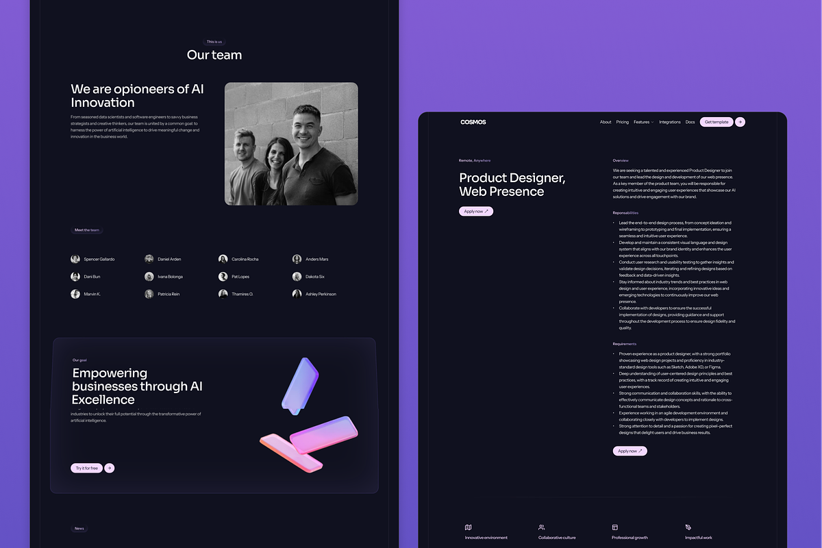 Framer Template – SaaS & AI, a Templates & Theme by THYMSN (Photo 3 of 4)