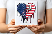 Patriotic Jet Heart 4th of July Png, an Illustration by CraftArtStudio (Thumbnail 3 of 4)