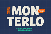 Monterlo, a Sans Serif Font by zeenesia (Thumbnail 1 of 9)