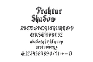 Vintage Gothic Font With Shadow