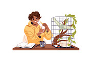 Happy people with cute pets set, an Animal Illustration by PaperTrident (Thumbnail 7 of 9)