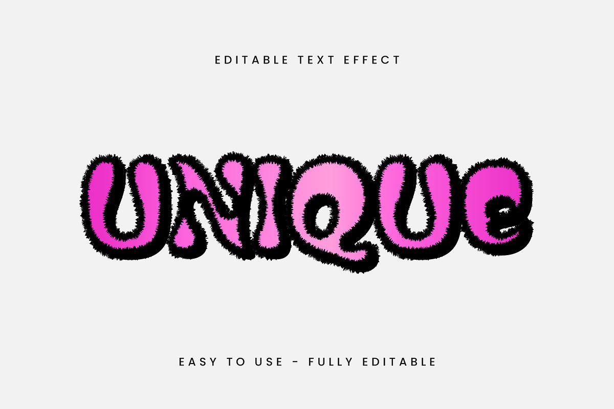 Furry Bubble Text Effect