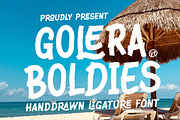 VT Golera Boldies - Ligature Font, a Sans Serif Font by ViactionType (Thumbnail 1 of 10)