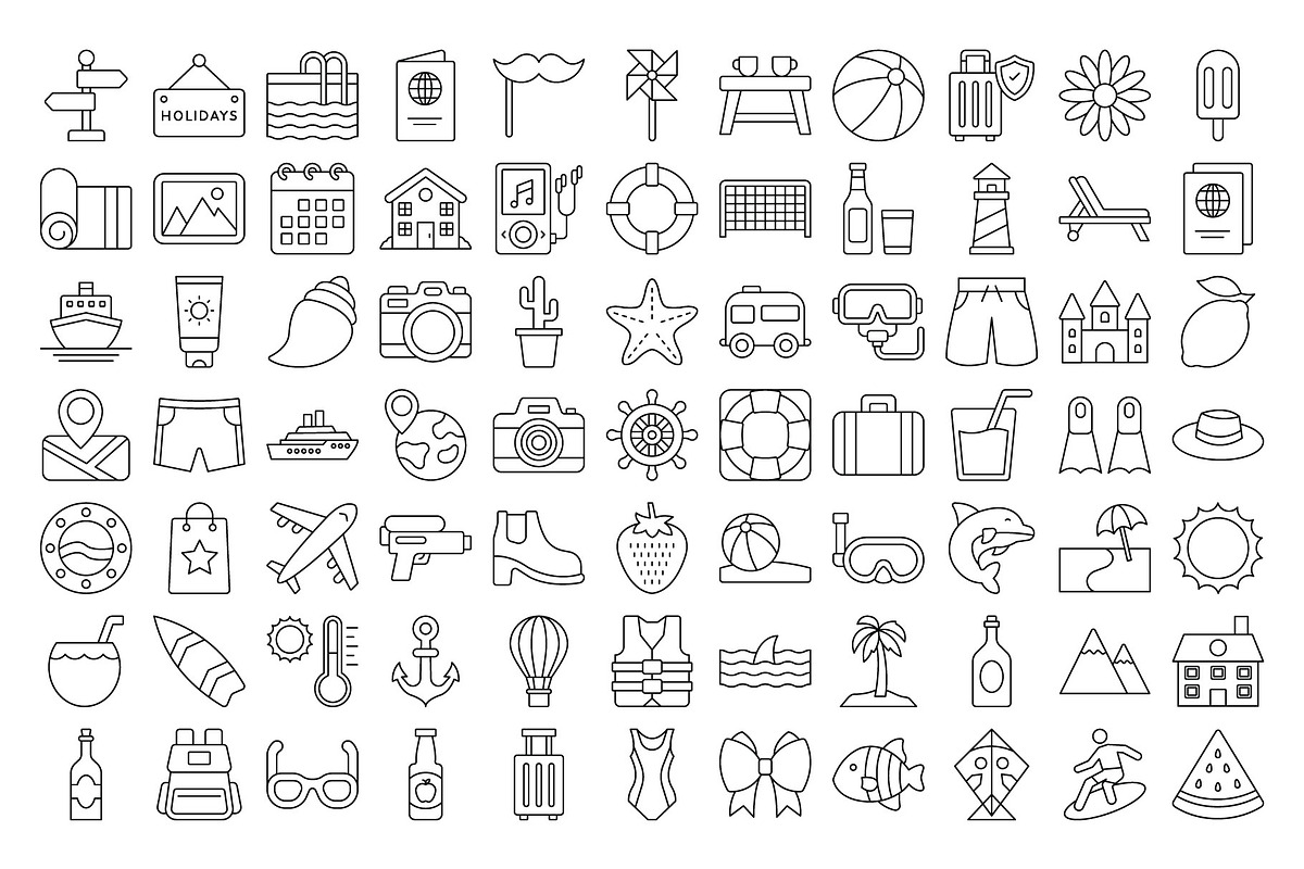 Summer And Holidays Icon Pack, an Icon by Vector Portal (Photo 5 of 5)