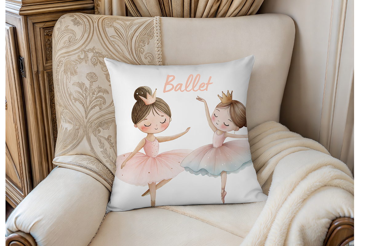 Ballet Bliss Watercolor Clipart, an Illustration by MockupWizard (Photo 5 of 5)