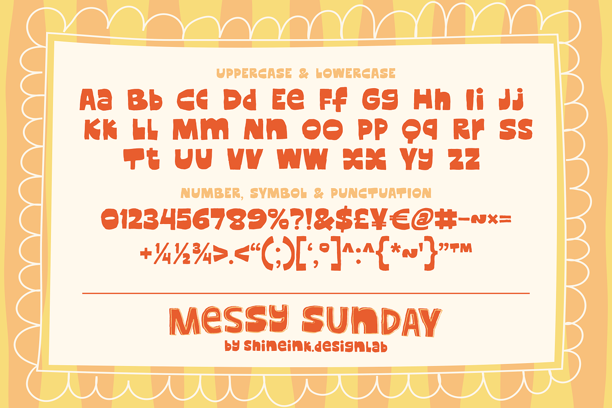 Messy Sunday – Quirky HandDrawn Font, a Handwritten Font by shineink.designlab (Photo 7 of 10)