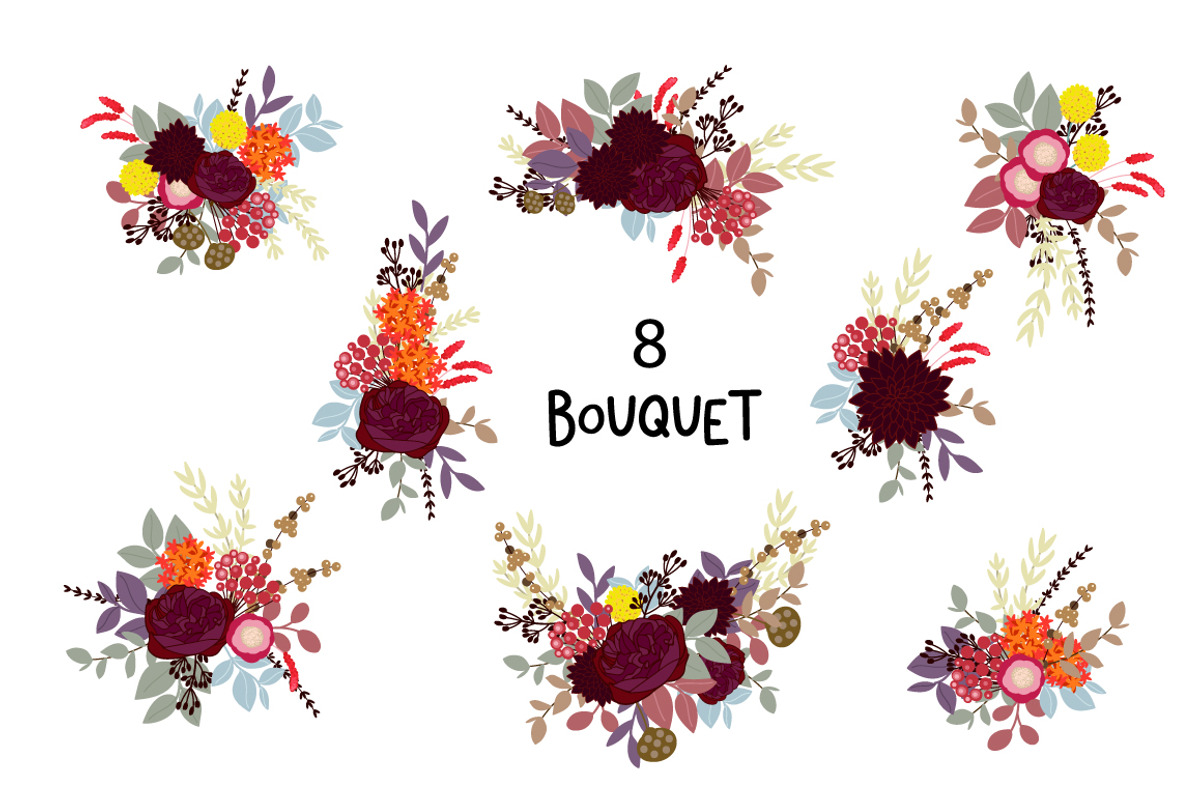 Fall / Autumn & Give Thanks Flower, a Decorative Illustration by MooBeer (Photo 8 of 11)