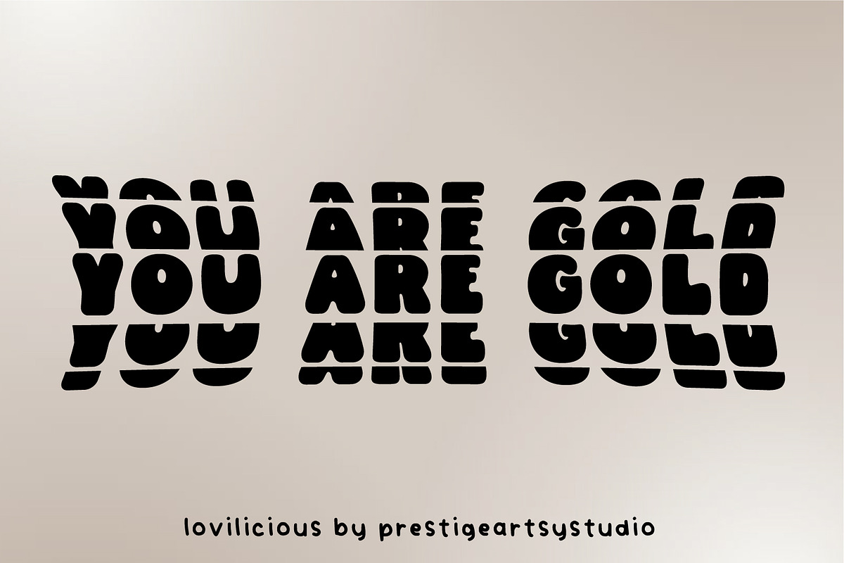 Lovilicious A Bubbly Stacked Font, a Handwritten Font by Prestige Artsy Studio (Photo 2 of 8)