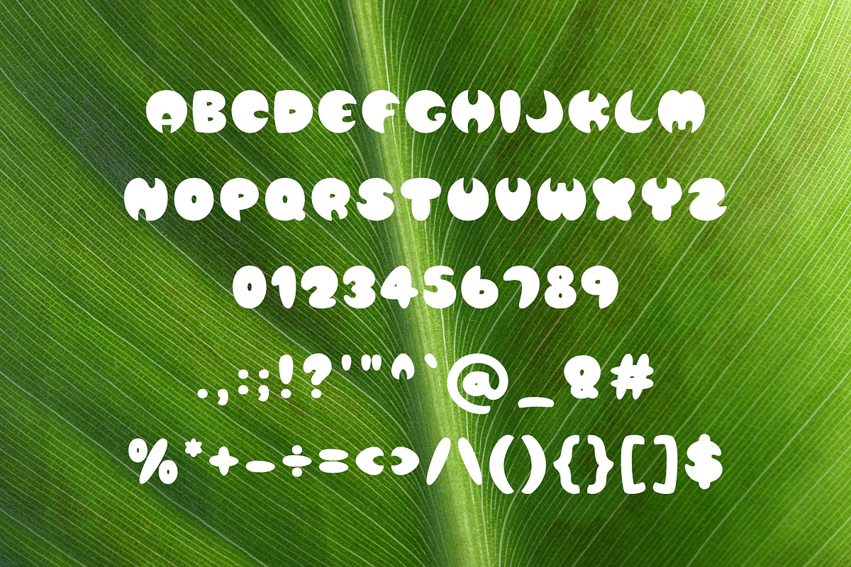 Bubble Display Font - Banana Soda, a Handwritten Font by ZoloDesignHub (Photo 4 of 8)