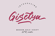 Giselya - Script Font, a Script Font by GFRcreative (Thumbnail 1 of 6)