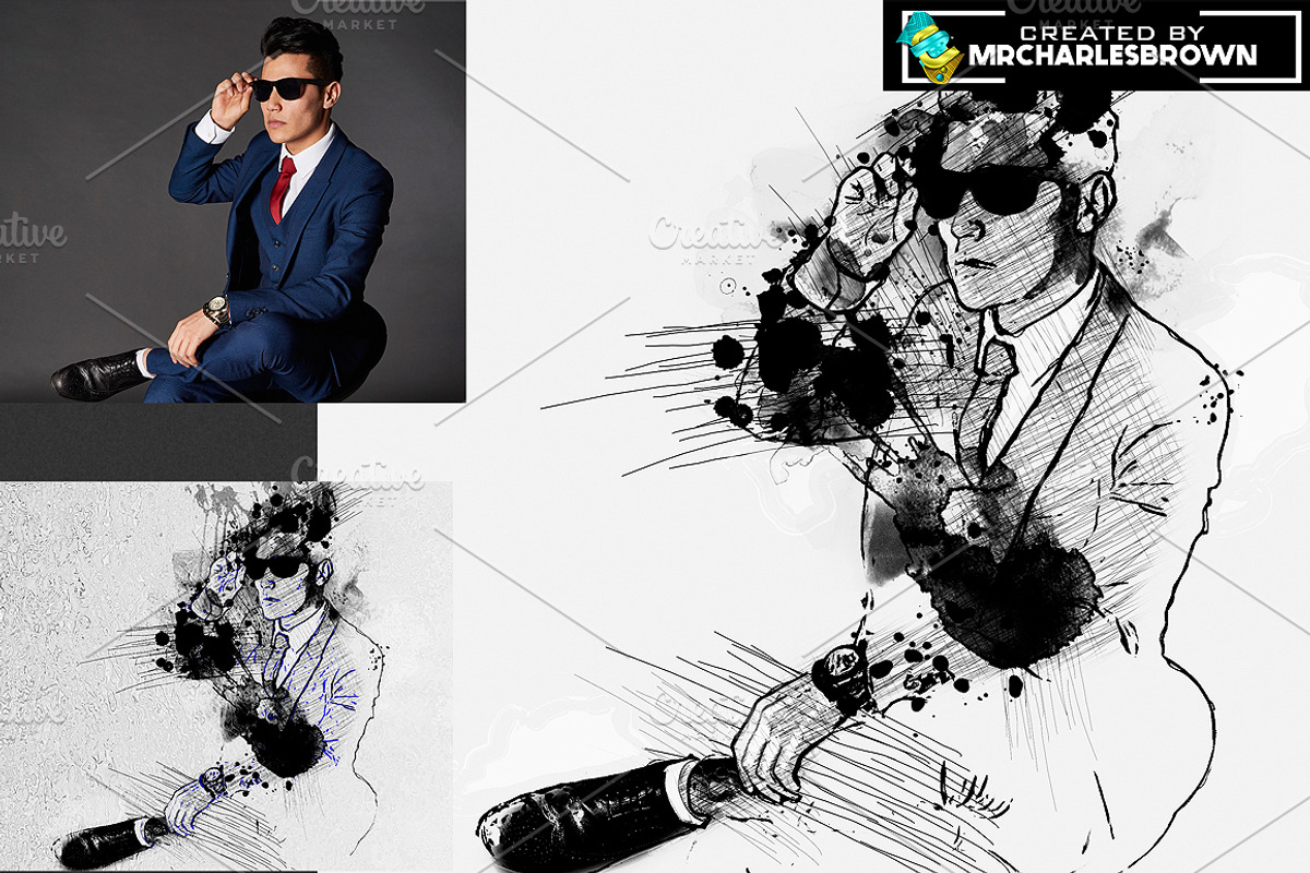 Pure Art Hand Drawing 150, an Action Add-On by mrcharlesbrown (Photo 7 of 10)