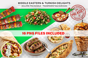 Middle Eastern & Turkish Food - PNG, a Food Illustration by Nurlan's shop (Thumbnail 1 of 3)
