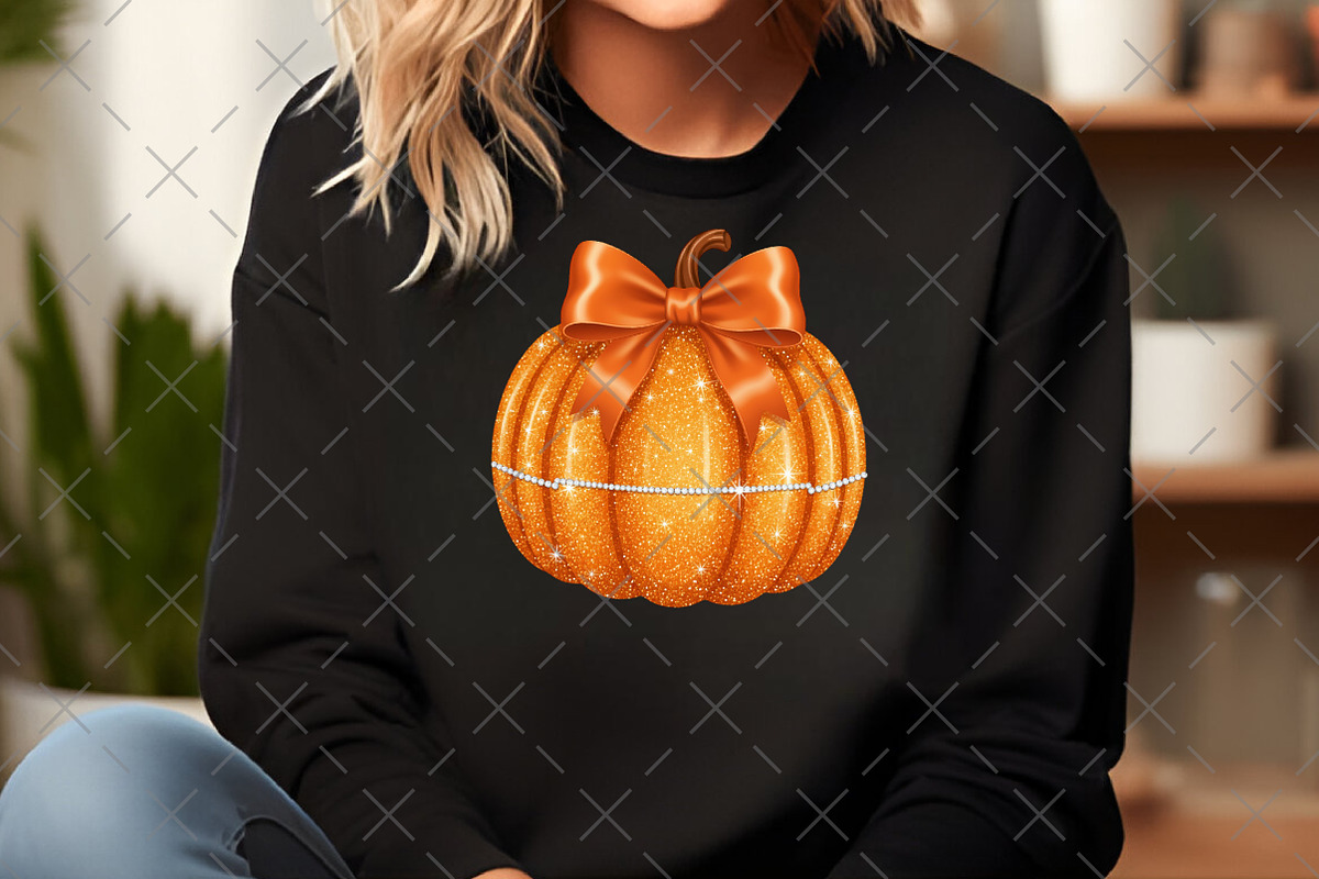 Halloween Disco Glitter Pumpkin PNG, an Illustration by Craft Nest (Photo 2 of 6)