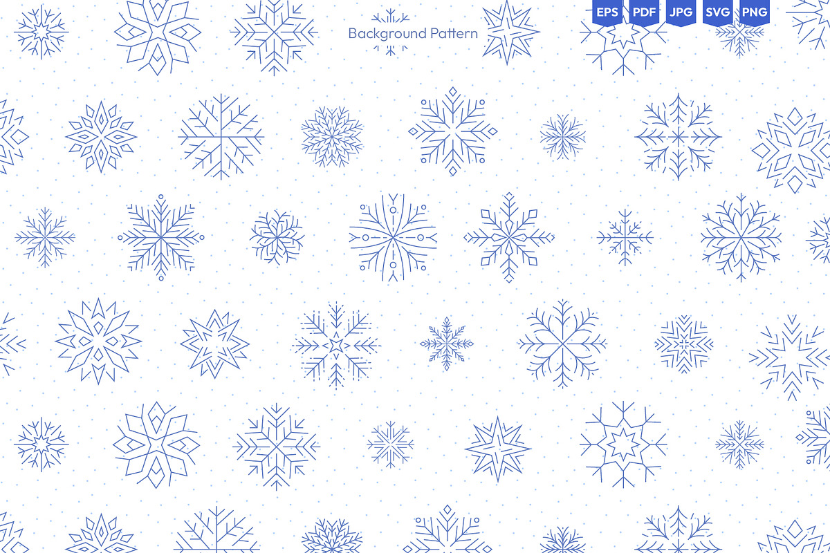Outline Snowflakes & Winter Icons, an Illustration by Ilia Design (Photo 3 of 10)